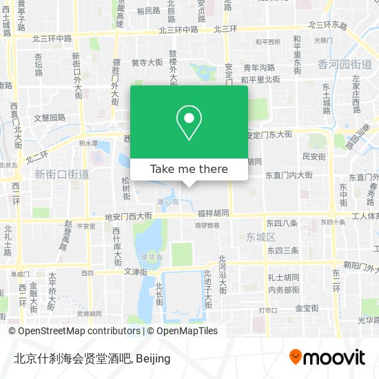 北京什刹海会贤堂酒吧 map