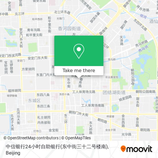 中信银行24小时自助银行(东中街三十二号楼南) map
