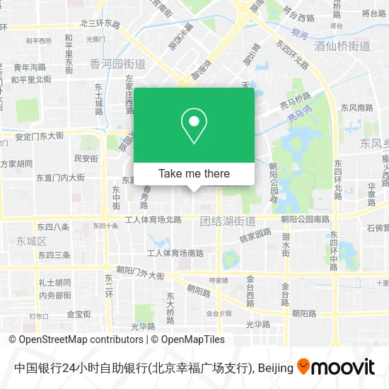 中国银行24小时自助银行(北京幸福广场支行) map