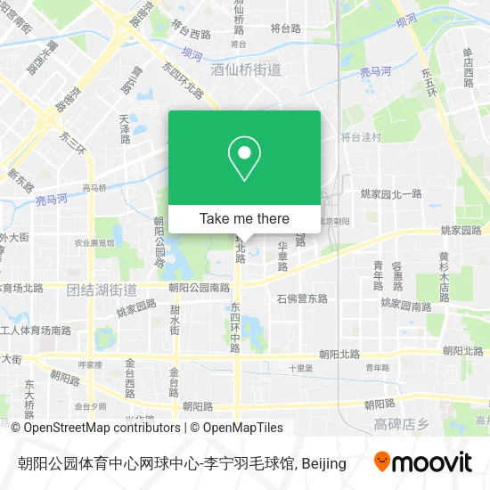 朝阳公园体育中心网球中心-李宁羽毛球馆 map