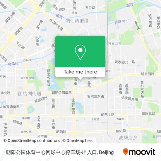朝阳公园体育中心网球中心停车场-出入口 map