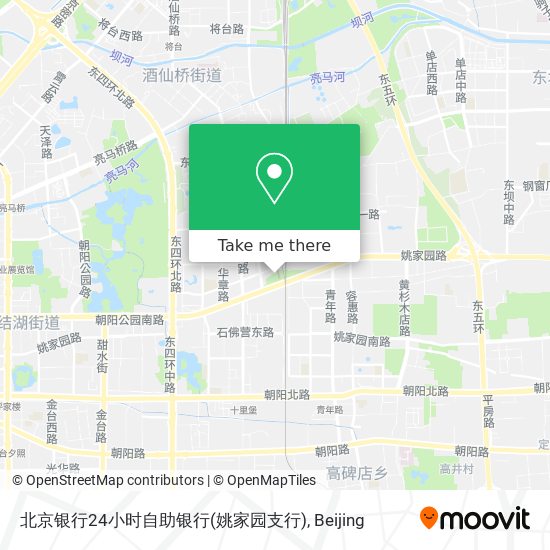 北京银行24小时自助银行(姚家园支行) map