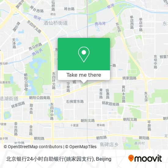 北京银行24小时自助银行(姚家园支行) map