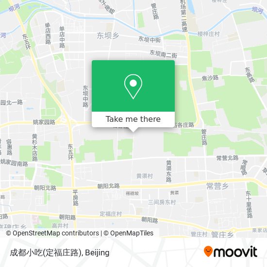 成都小吃(定福庄路) map