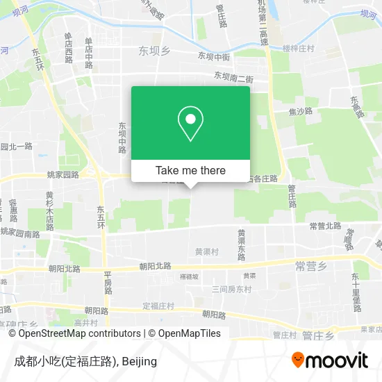 成都小吃(定福庄路) map