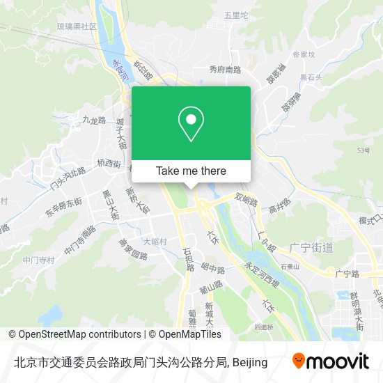 北京市交通委员会路政局门头沟公路分局 map