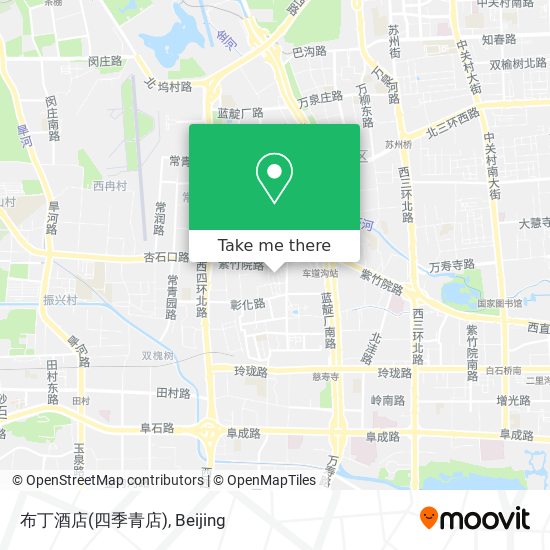 布丁酒店(四季青店) map