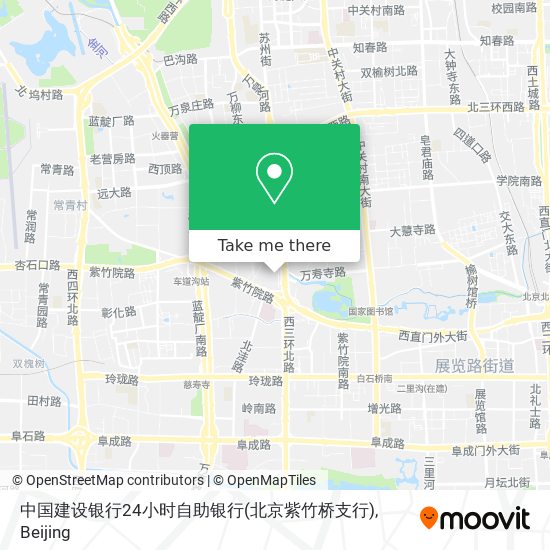 中国建设银行24小时自助银行(北京紫竹桥支行) map