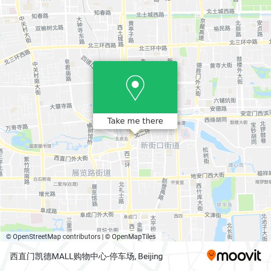 西直门凯德MALL购物中心-停车场 map