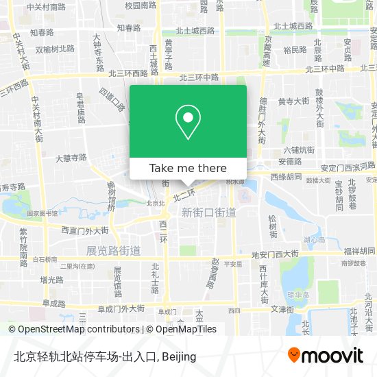 北京轻轨北站停车场-出入口 map