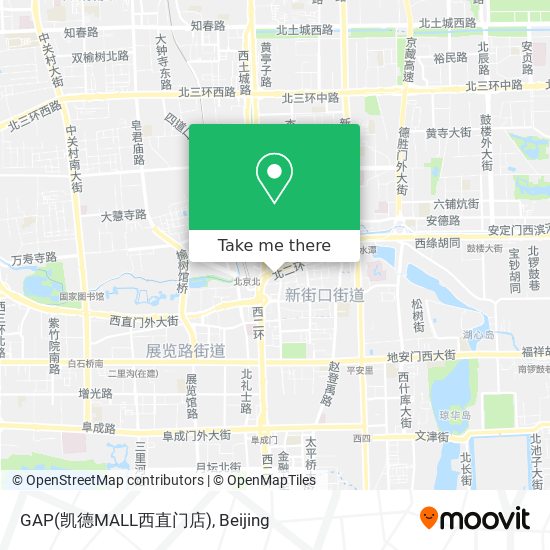 GAP(凯德MALL西直门店) map