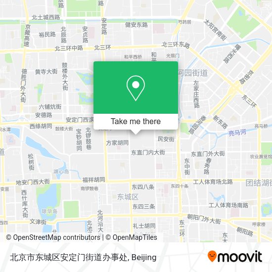 北京市东城区安定门街道办事处 map