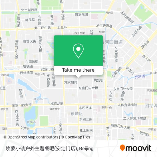 埃蒙小镇户外主题餐吧(安定门店) map