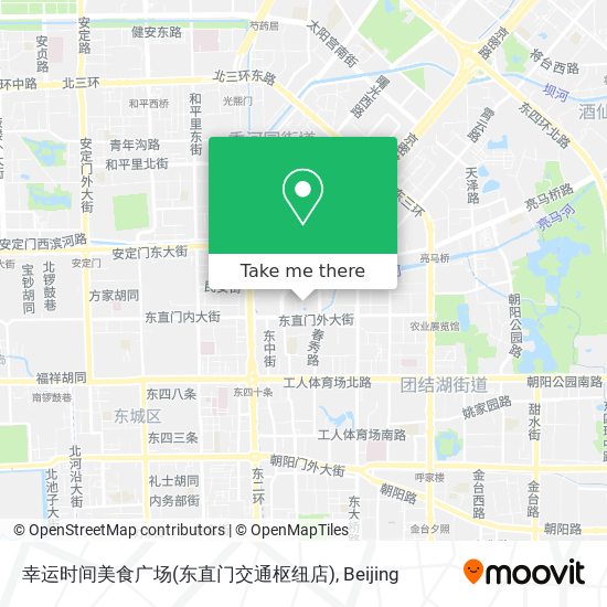 幸运时间美食广场(东直门交通枢纽店) map