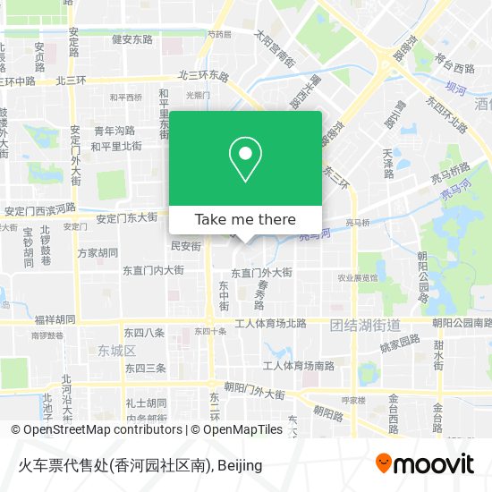 火车票代售处(香河园社区南) map
