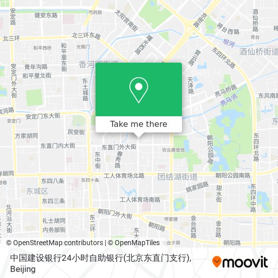 中国建设银行24小时自助银行(北京东直门支行) map
