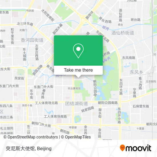 突尼斯大使馆 map