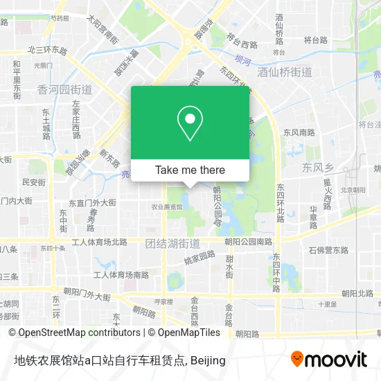 地铁农展馆站a口站自行车租赁点 map