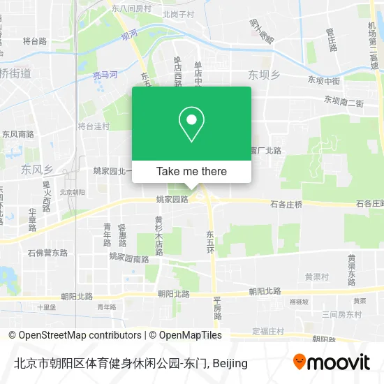 北京市朝阳区体育健身休闲公园-东门 map