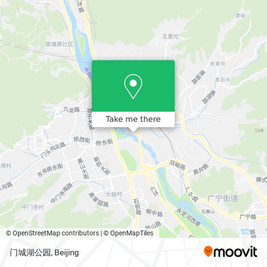 门城湖公园 map