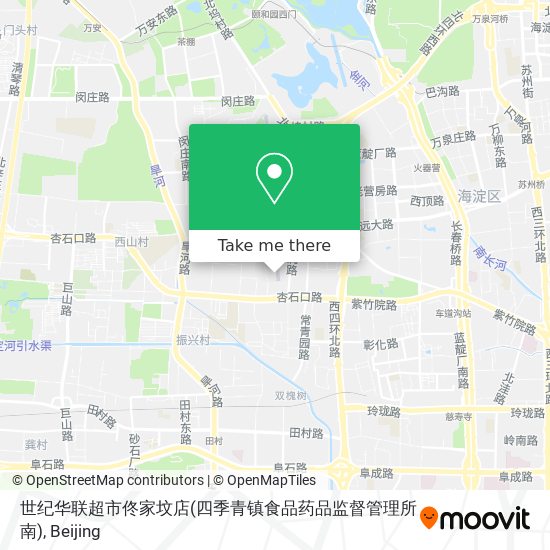 世纪华联超市佟家坟店(四季青镇食品药品监督管理所南) map