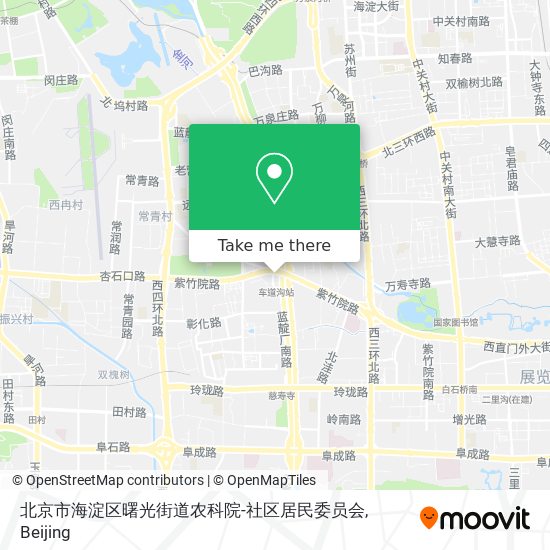 北京市海淀区曙光街道农科院-社区居民委员会 map