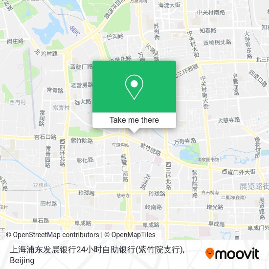 上海浦东发展银行24小时自助银行(紫竹院支行) map