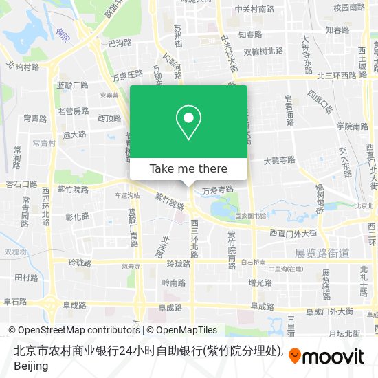 北京市农村商业银行24小时自助银行(紫竹院分理处) map