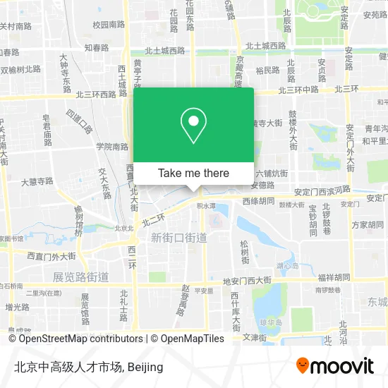 北京中高级人才市场 map