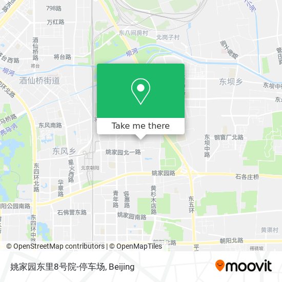 姚家园东里8号院-停车场 map