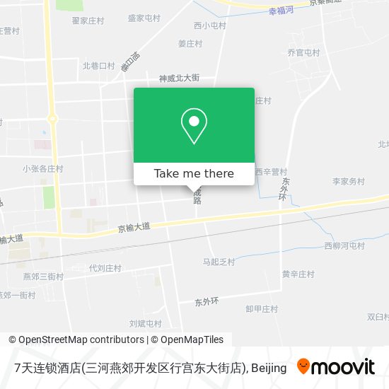 7天连锁酒店(三河燕郊开发区行宫东大街店) map