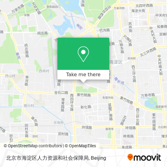 北京市海淀区人力资源和社会保障局 map