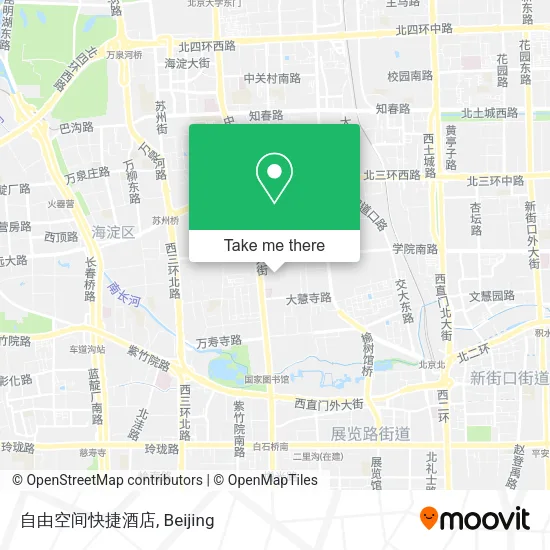 自由空间快捷酒店 map