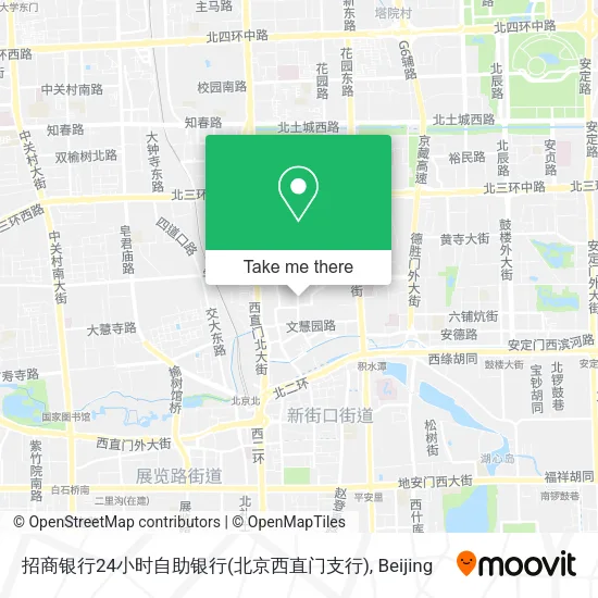招商银行24小时自助银行(北京西直门支行) map