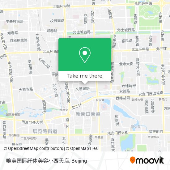 唯美国际纤体美容小西天店 map