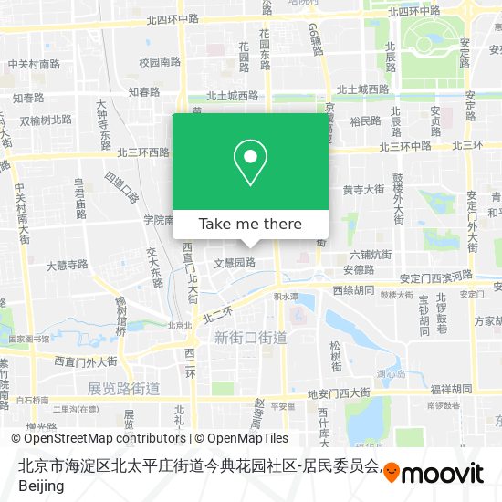 北京市海淀区北太平庄街道今典花园社区-居民委员会 map