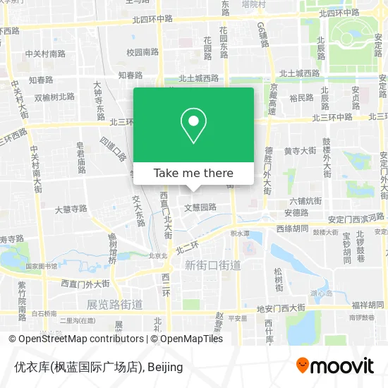 优衣库(枫蓝国际广场店) map