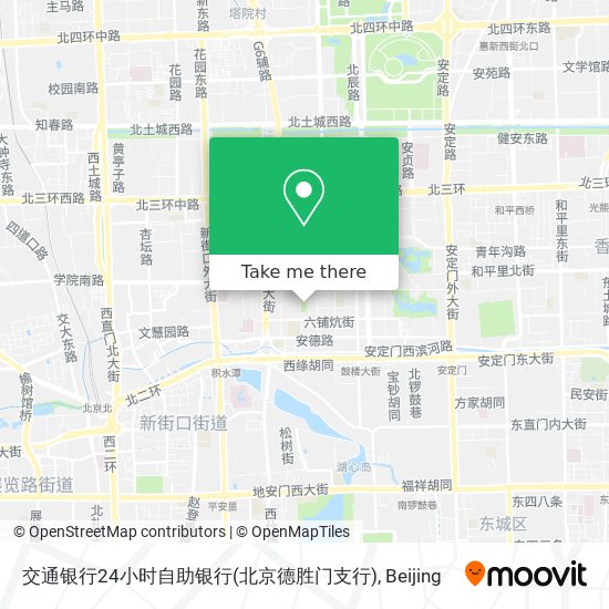 交通银行24小时自助银行(北京德胜门支行) map