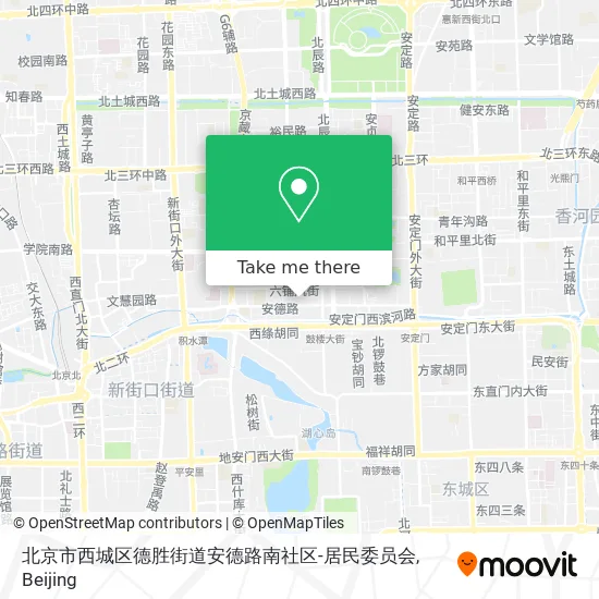 北京市西城区德胜街道安德路南社区-居民委员会 map