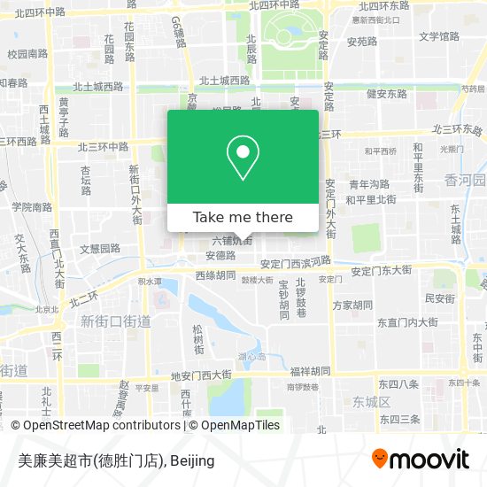 美廉美超市(德胜门店) map