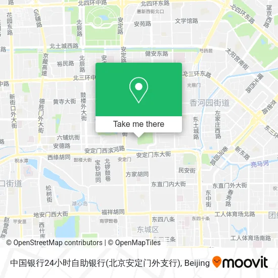 中国银行24小时自助银行(北京安定门外支行) map