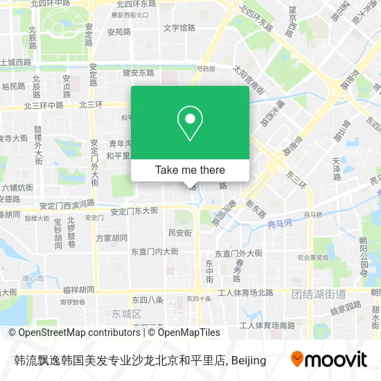 韩流飘逸韩国美发专业沙龙北京和平里店 map