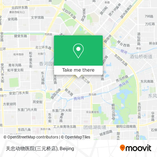 关忠动物医院(三元桥店) map
