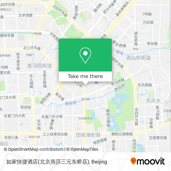 如家快捷酒店(北京燕莎三元东桥店) map