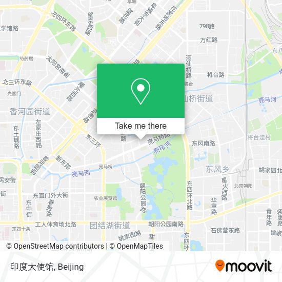 印度大使馆 map
