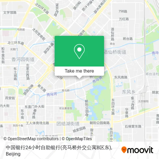 中国银行24小时自助银行(亮马桥外交公寓B区东) map