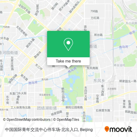 中国国际青年交流中心停车场-北出入口 map