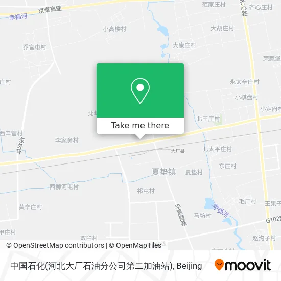 中国石化(河北大厂石油分公司第二加油站) map