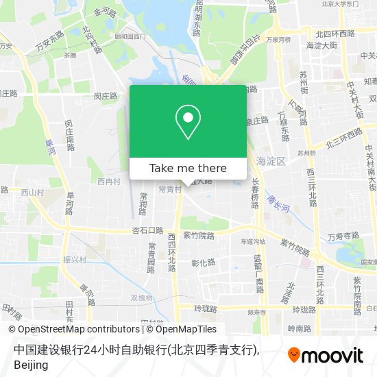 中国建设银行24小时自助银行(北京四季青支行) map
