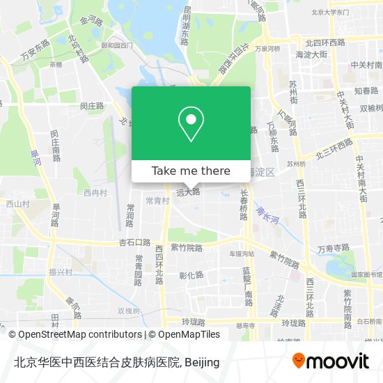 北京华医中西医结合皮肤病医院 map